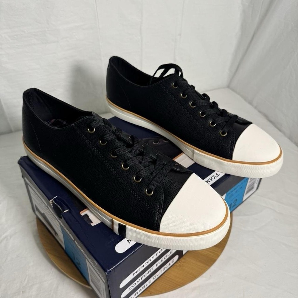 Ben Sherman Dorset Lo LX Men's Size 12 Black Lace-Up Casual Sneakers New